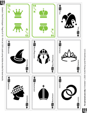 Dealer's Tarot Prototype Deck - Digital Download